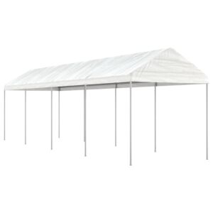 Pood24 katusega varjualune, valge, 8,92 x 2,28 x 2,69 m, polüetüleen