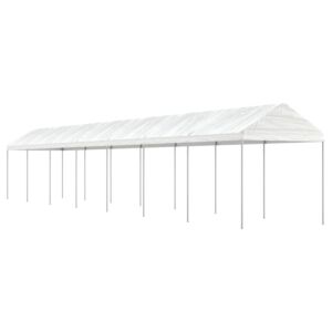 Pood24 katusega varjualune, valge, 15,61 x 2,28 x 2,69 m, polüetüleen