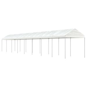 Pood24 katusega varjualune, valge, 17,84 x 2,28 x 2,69 m, polüetüleen