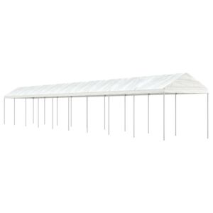 Pood24 katusega varjualune, valge, 20,07 x 2,28 x 2,69 m, polüetüleen