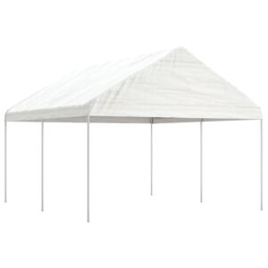 Pood24 katusega varjualune, valge, 4,46 x 4,08 x 3,22 m, polüetüleen
