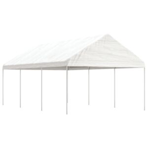 Pood24 katusega varjualune, valge, 6,69 x 4,08 x 3,22 m, polüetüleen