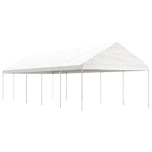 Pood24 katusega varjualune, valge, 11,15 x 4,08 x 3,22 m, polüetüleen