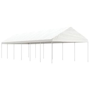 Pood24 katusega varjualune, valge, 13,38 x 4,08 x 3,22 m, polüetüleen