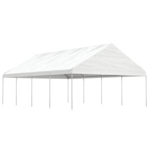Pood24 katusega varjualune, valge, 8,92 x 5,88 x 3,75 m, polüetüleen