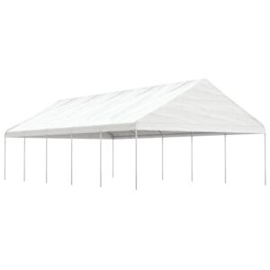 Pood24 katusega varjualune, valge, 11,15 x 5,88 x 3,75 m, polüetüleen