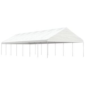 Pood24 katusega varjualune, valge, 15,61 x 5,88 x 3,75 m, polüetüleen