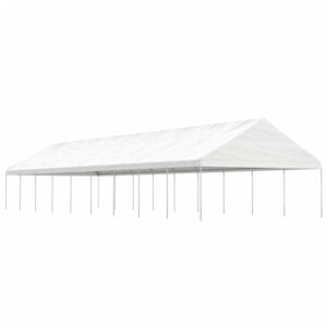 Pood24 katusega varjualune, valge, 20,07 x 5,88 x 3,75 m, polüetüleen