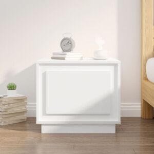 Pood24 kohvilaud, kõrgläikega valge, 51x50x44 cm, tehispuit