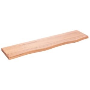 Настенная полка Pood24, светло-коричневый, 80 x 20 x 2 см, обработанная древесина дуба