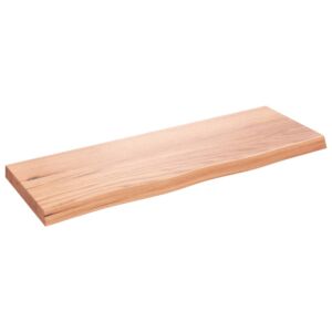 Настенная полка Pood24, светло-коричневый, 80 x 30 x 4 см, обработанная древесина дуба