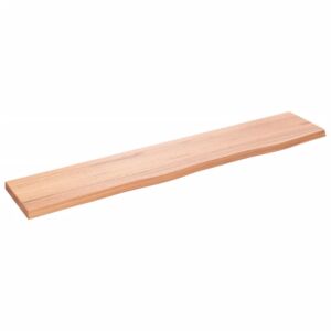 Полка настенная Pood24, светло-коричневый, 100 x 20 x 2 см, обработанная древесина дуба
