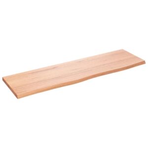Полка настенная Pood24, светло-коричневый, 100 x 30 x 2 см, обработанная древесина дуба