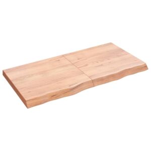 Полка настенная Pood24, светло-коричневый, 120x60x6 см, дуб обработанный