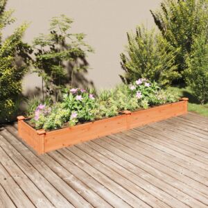 Pood24 voodriga aia taimelava, pruun, 240 x 60 x 25 cm, nulupuit