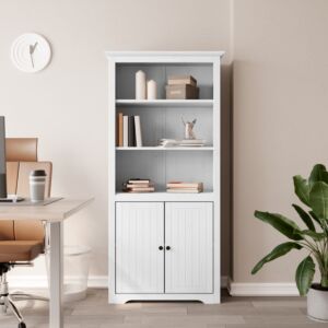 Pood24 книжный шкаф "BODO", белый, 80x40x172 см, дерево сосна