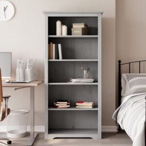 Pood24 Книжный шкаф "BODO", серый, 80x38x180 см, сосна