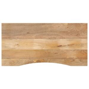 Pood24 kumerusega lauaplaat, 140x50x2,5 cm, töötlemata mangopuit