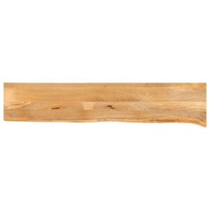 Pood24 lauaplaat, naturaalse servaga, 180 x 40 x 2,5 cm, mangopuit