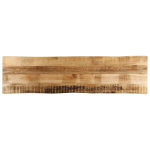 Pood24 lauaplaat naturaalse servaga 180x40x3,8 cm töötlemata mangopuit
