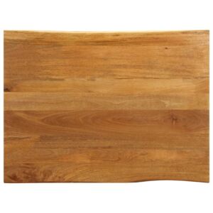 Pood24 lauaplaat, 90 x 80 x 3,8 cm, naturaalsete servadega, mangopuit