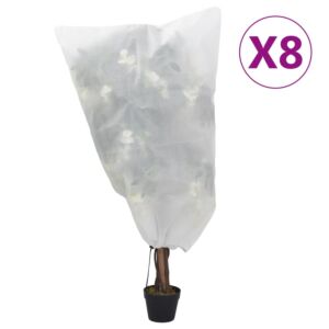 Pood24 pingutusnööriga taime fliiskatted 8 tk, 70 g/m², 0,8x1 m