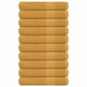 Pood24 rätikud 10 tk, kuldne, 100x200 cm, 360 gsm, 100% puuvill