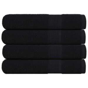 Pood24 rätikud 4 tk, must, 100x200 cm, 360 gsm, 100% puuvill