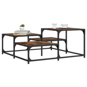 Pood24 kohvilaud, suitsutatud tamm, 87,5 x 87,5 x 40 cm, tehispuit