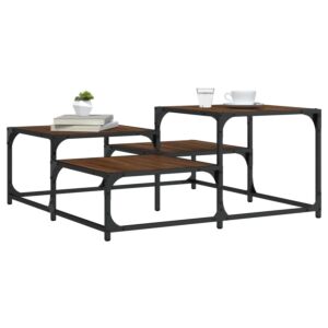 Pood24 kohvilaud, pruun tamm, 87,5 x 87,5 x 40 cm, tehispuit