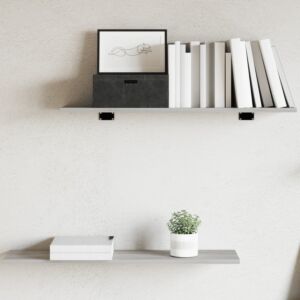 Pood24 seinariiulid 4 tk, hall Sonoma tamm, 80x20x1,5 cm, tehispuit