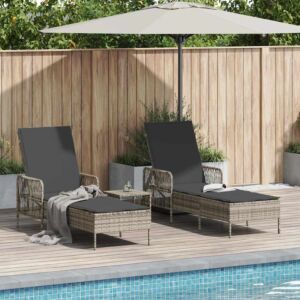 Pood24 Lamamistool padjaga 2 pcs Helehall 35 x 35 x 32cm polürotang