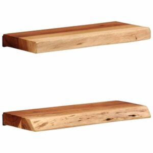 Pood24 seinariiulid 2 tk, 40x20x3,5 cm, toekas akaatsiapuit