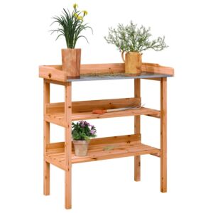 Pood24 riiulitega taimelaud, pruun, 78 x 38 x 82,5 cm, nulupuit
