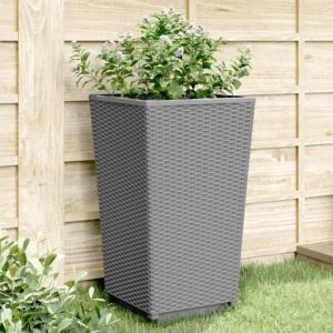 Pood24 aia taimekastid 4 tk, helehall, 32,5 x 32,5 x 57 cm, PP