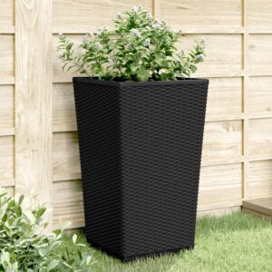 Pood24 aia taimekastid 4 tk, must, 32,5 x 32,5 x 57 cm, PP
