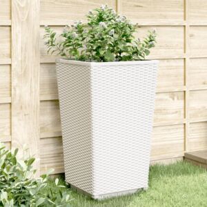 Pood24 aia taimekastid 4 tk, valge, 32,5 x 32,5 x 57 cm, PP