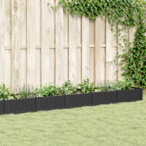 Pood24 vaiadega taimekast, must, 362,5 x 42,5 x 28,5 cm, PP