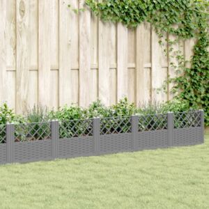 Pood24 vaiadega taimekast, helehall, 363,5 x 43,5 x 43,5 cm, PP