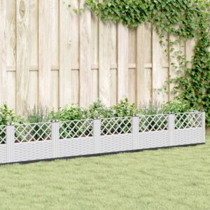 Pood24 vaiadega taimekast, valge, 363,5 x 43,5 x 43,5 cm, PP