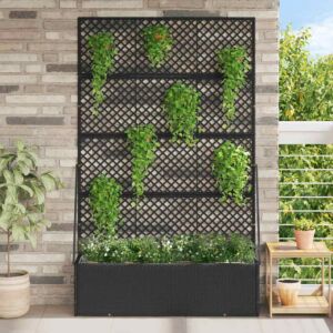 Pood24 Taimekast Must 105 x 30 x 170 cm Metall