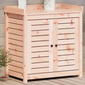 Pood24 riiulitega istutuslaud, 82,5 x 50 x 86,5 cm, ebatsuuga puit