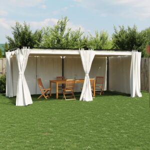 Pood24 kardinatega paviljon, kreemjas, 6x3 m, teras