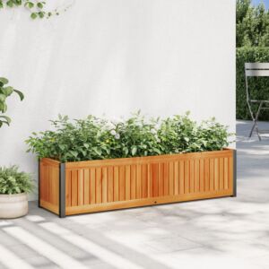 Pood24 aia taimekast, 110 x 30 x 27,5 cm, akaatsiapuit ja teras