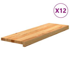 Pood24 trepiastmed 12 tk, helepruun, 80x30x2 cm, tammepuit