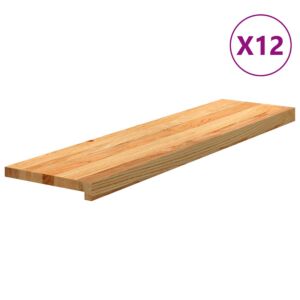 Pood24 trepiastmed 12 tk, helepruun, 100x30x2 cm, tammepuit