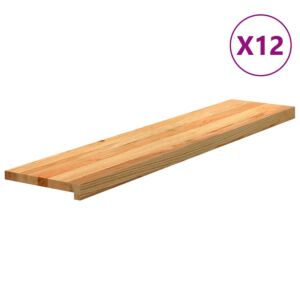 Pood24 trepiastmed 12 tk, helepruun, 120x30x2 cm, tammepuit