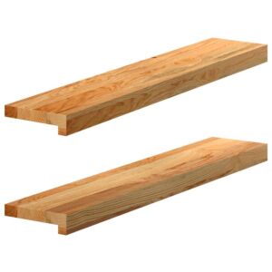 Pood24 aknalauad 2 tk, helepruun, 80 x 15 x 2 cm, toekas tammepuit