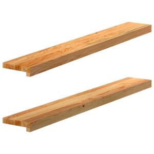 Pood24 aknalauad 2 tk, helepruun, 110 x 15 x 2 cm, toekas tammepuit