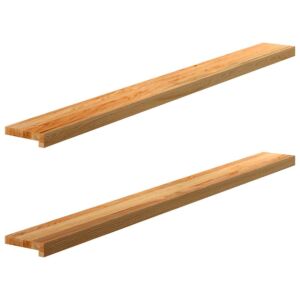 Pood24 aknalauad 2 tk, helepruun, 160 x 15 x 2 cm, toekas tammepuit